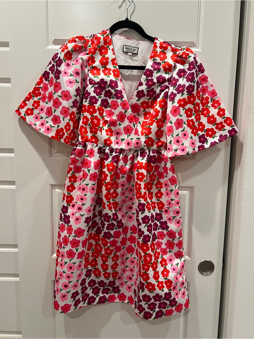 Paul & Joe Floral Dress in Pink, Red & Green